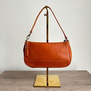 COACH Hampton Tan Demi Baguette Mini Bag Y2k